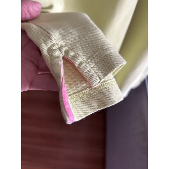 Psycho Bunny Pique Polo Lime Green Pink Logo Size 9 XXXL USA Pima cotton - Picture 9 of 15